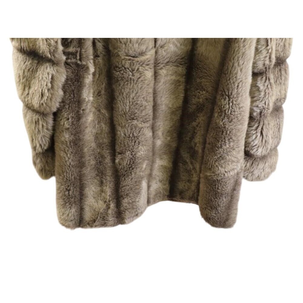 Benmor New York Vintage Faux Fur Coat With Oversized Collar & Long Sleeves - Picture 8 of 16